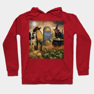 watercolor witch stirring tacos at taco graveyard Hoodie